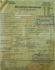 Formulaire de déclaration d'importation